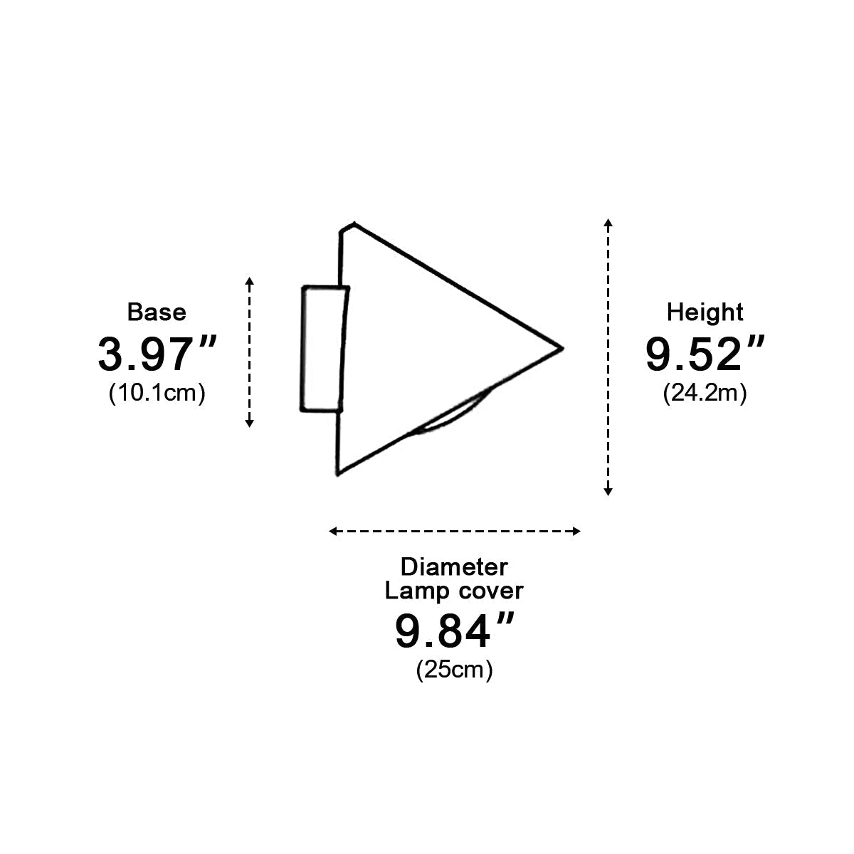 Outdoor Bell Wall Lights LED Hardwired IP54 Metal Acrylic
