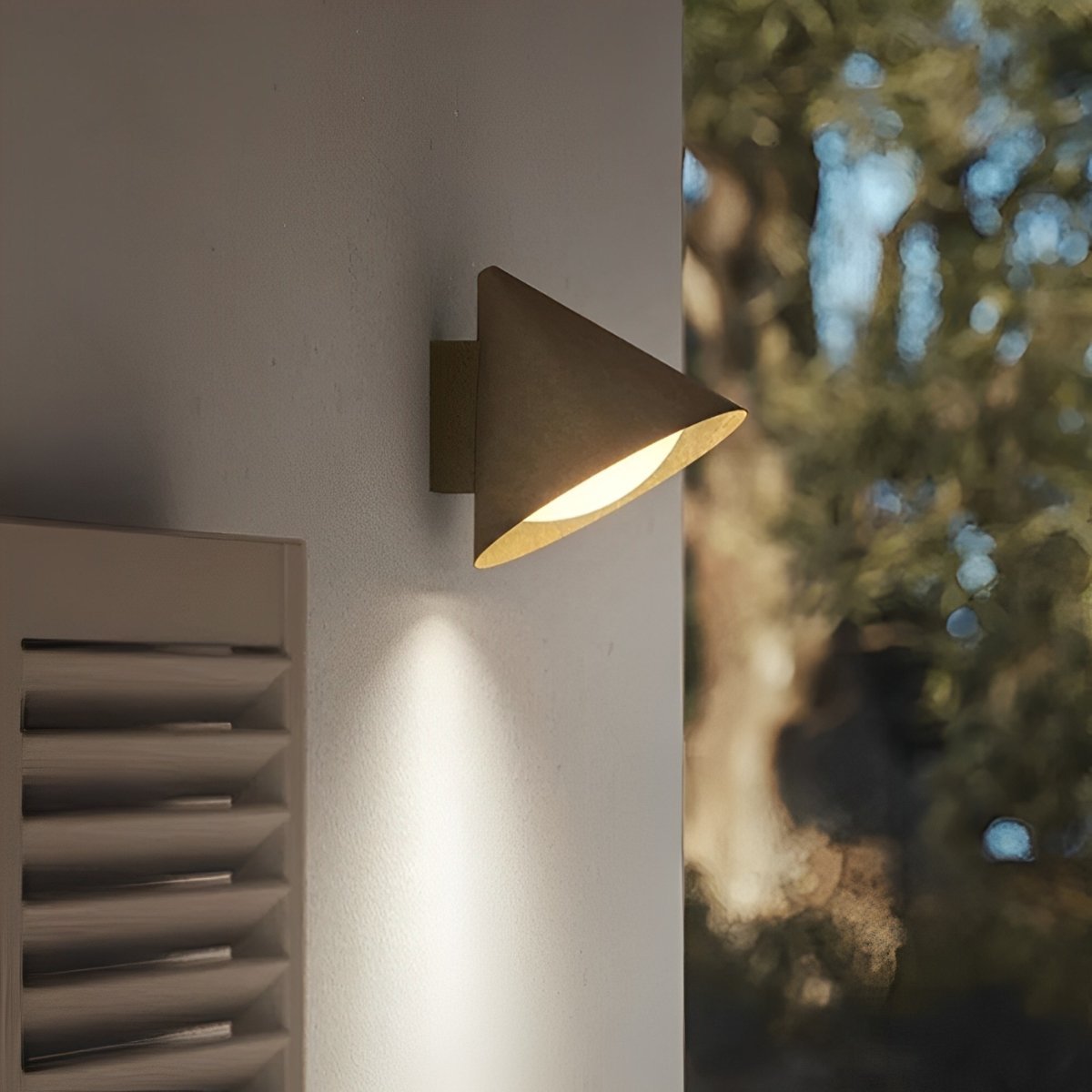 Outdoor Bell Wall Lights LED Hardwired IP54 Metal Acrylic