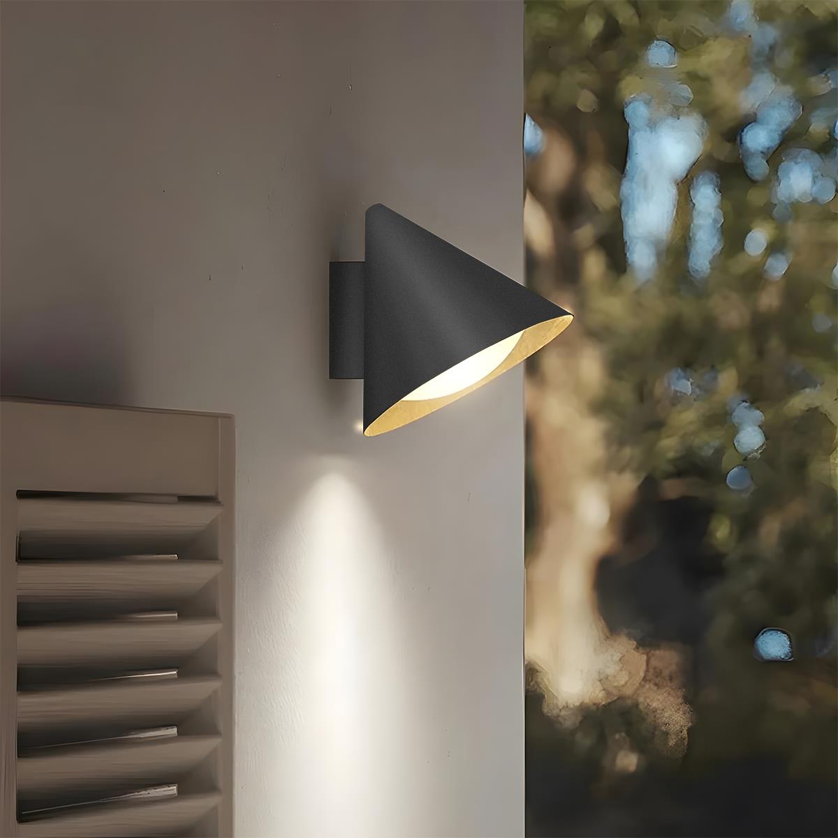 Outdoor Bell Wall Lights LED Hardwired IP54 Metal Acrylic