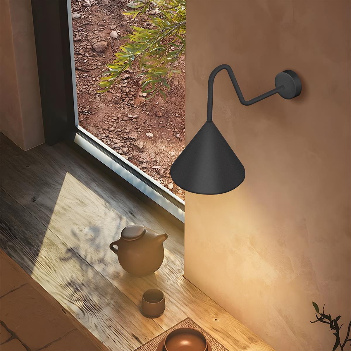 Outdoor Bell Wall Lights LED Hardwired IP54 Metal Acrylic