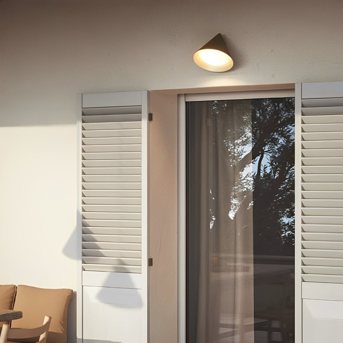 Outdoor Bell Wall Lights LED Hardwired IP54 Metal Acrylic
