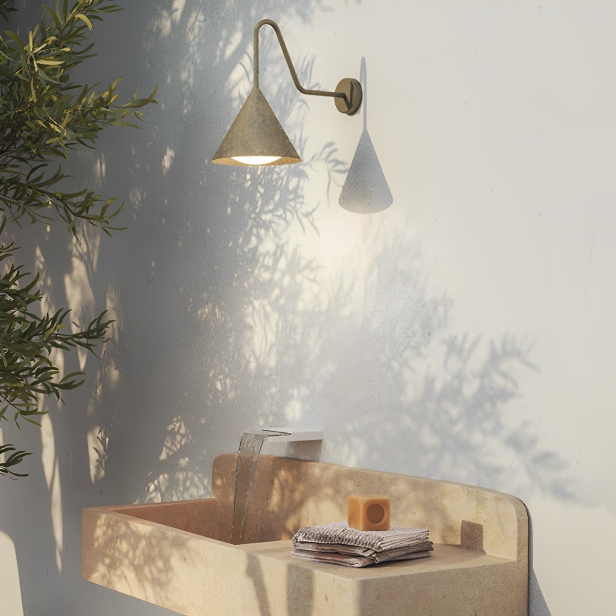 Outdoor Bell Wall Lights LED Hardwired IP54 Metal Acrylic