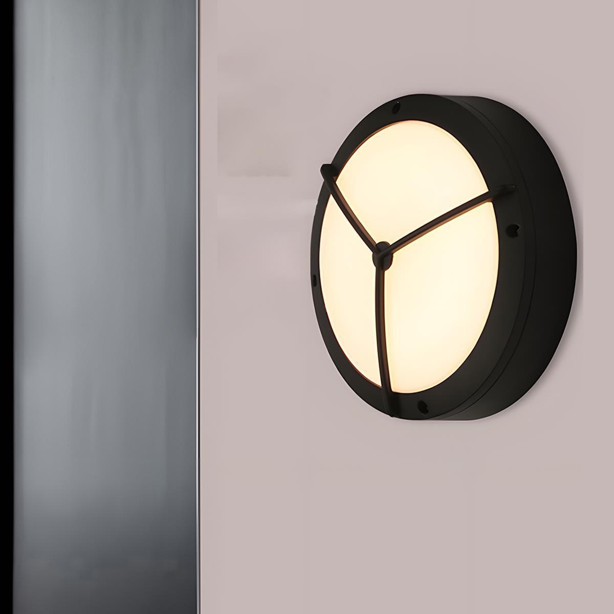 Outdoor Round LED Wall Light with IP65 Protection Rating