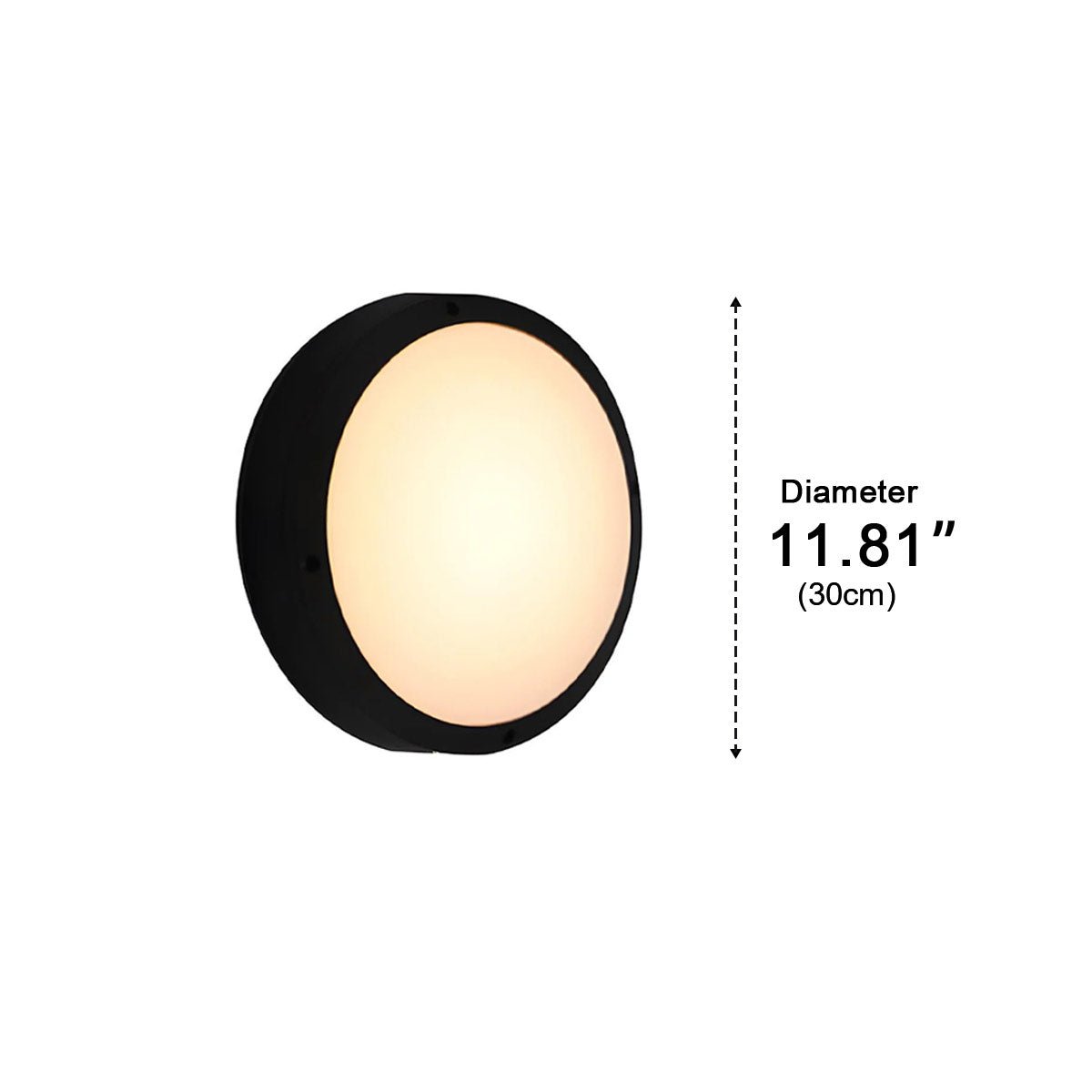 Outdoor Round LED Wall Light with IP65 Protection Rating