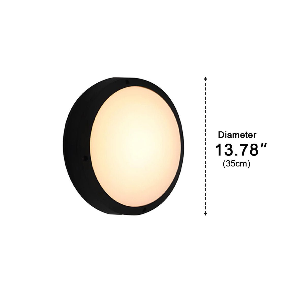Outdoor Round LED Wall Light with IP65 Protection Rating