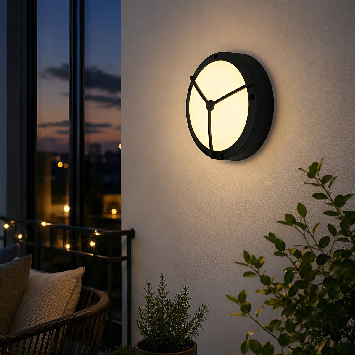 Outdoor Round LED Wall Light with IP65 Protection Rating