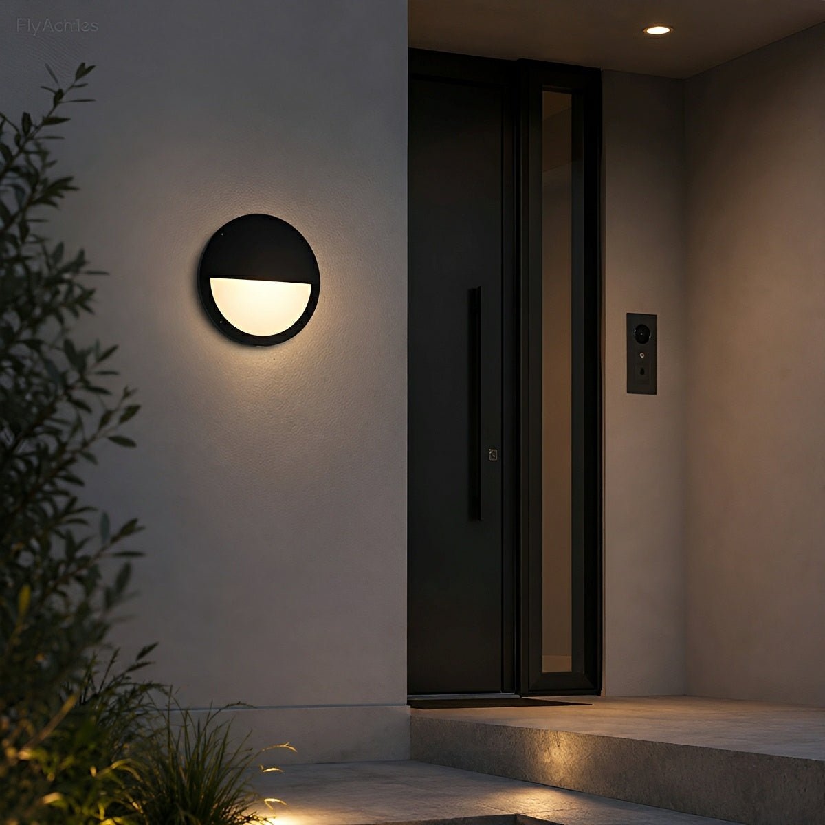 Outdoor Round LED Wall Light with IP65 Protection Rating