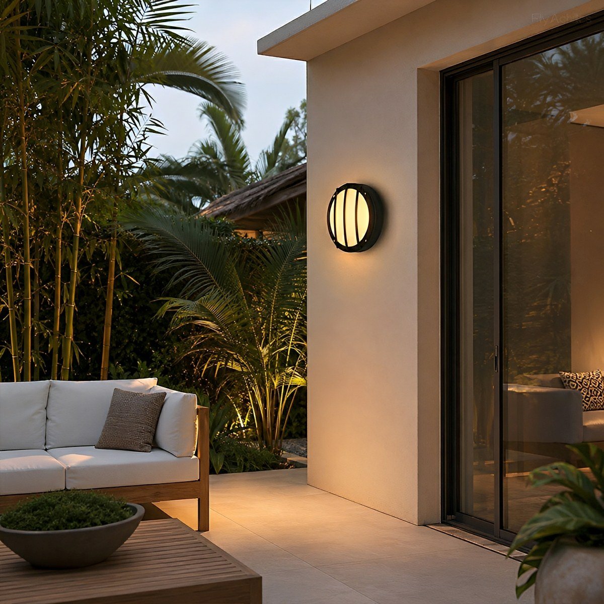 Outdoor Round LED Wall Light with IP65 Protection Rating