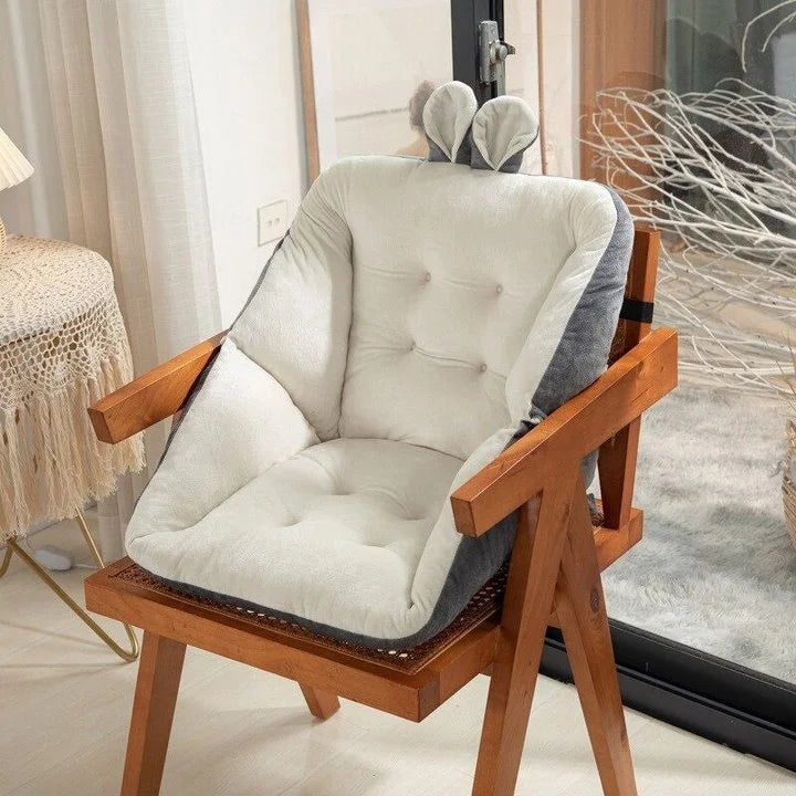 PP Crystal Velvet Seat Cushion with Back and Straps