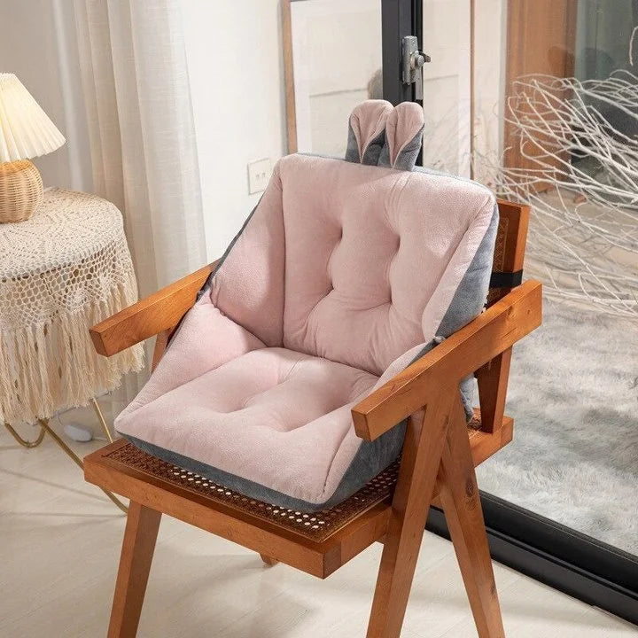 PP Crystal Velvet Seat Cushion with Back and Straps