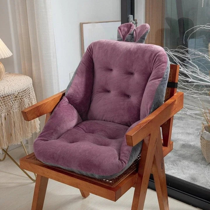 PP Crystal Velvet Seat Cushion with Back and Straps