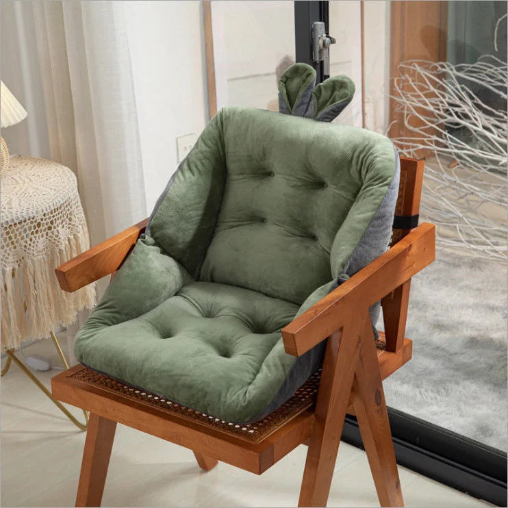 PP Crystal Velvet Seat Cushion with Back and Straps