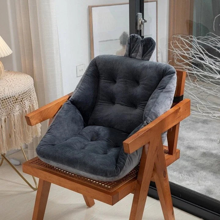 PP Crystal Velvet Seat Cushion with Back and Straps