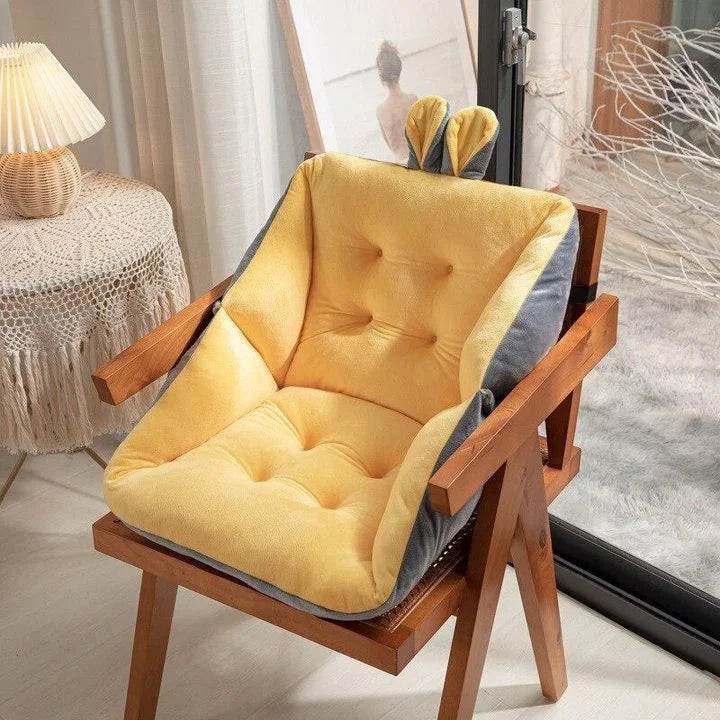 PP Crystal Velvet Seat Cushion with Back and Straps