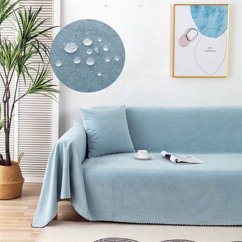 Polyester Cotton Sofa Cover Throw with Silicone Backing