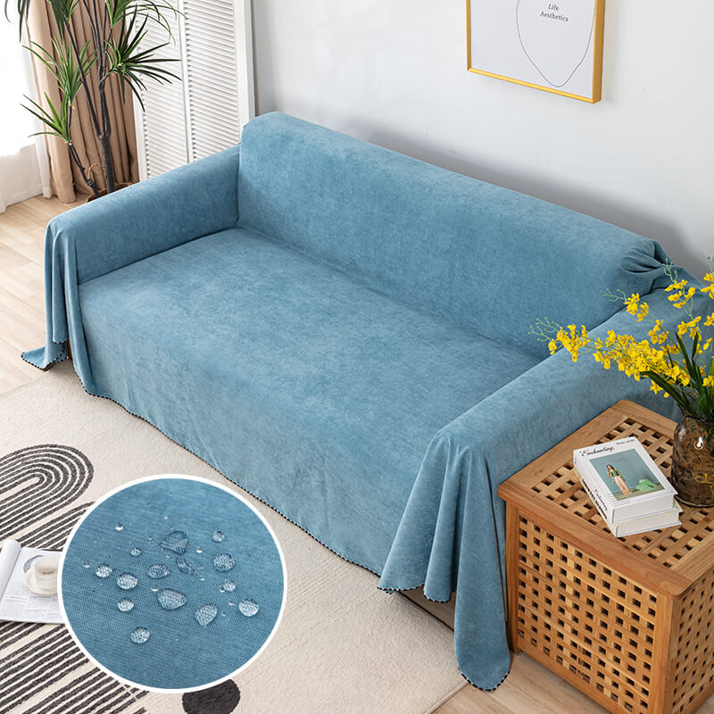 Polyester Cotton Sofa Cover Throw with Silicone Backing
