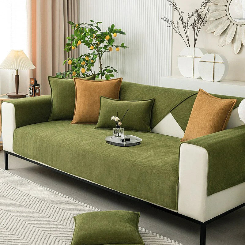 Polyester Sofa Cover Universal Fit Machine Washable Coated