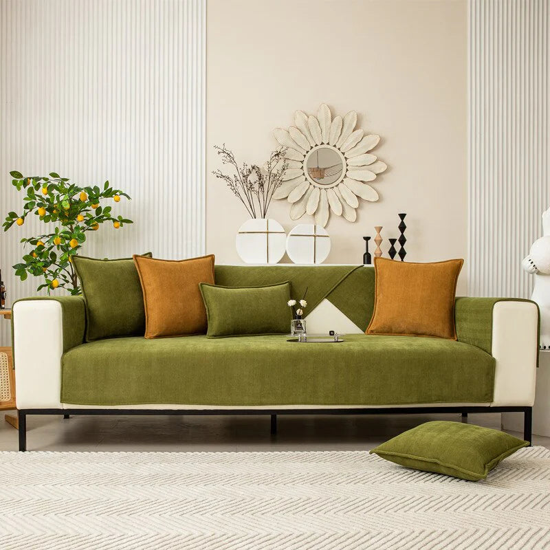 Polyester Sofa Cover Universal Fit Machine Washable Coated