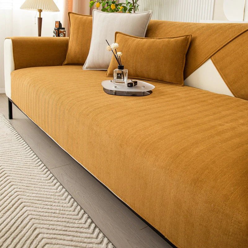 Polyester Sofa Cover Universal Fit Machine Washable Coated