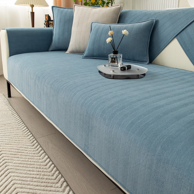 Polyester Sofa Cover Universal Fit Machine Washable Coated