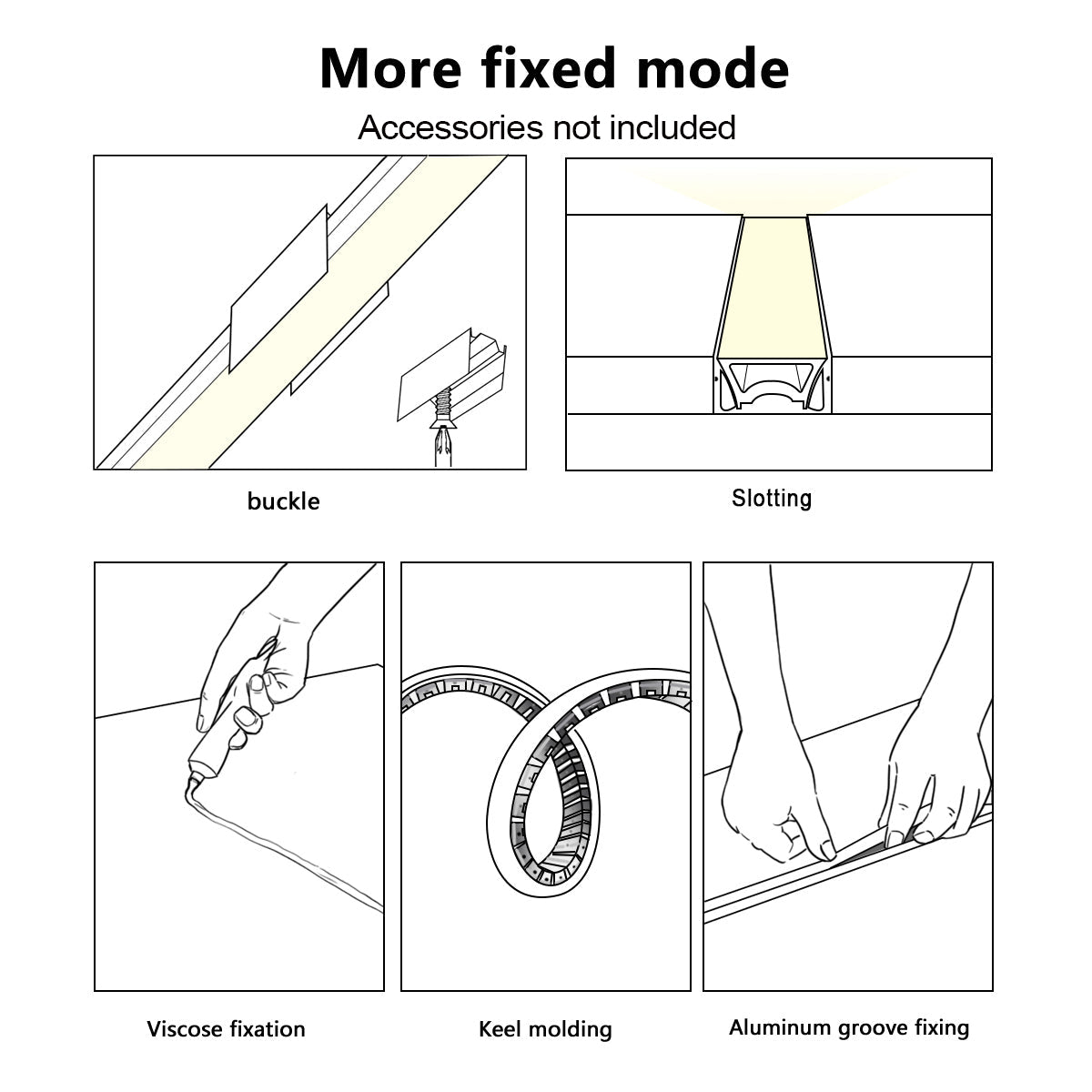 Recessed Flexible LED Strip Lights with 24V Warm White