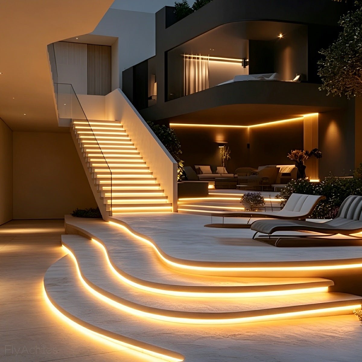 Recessed Flexible LED Strip Lights with 24V Warm White
