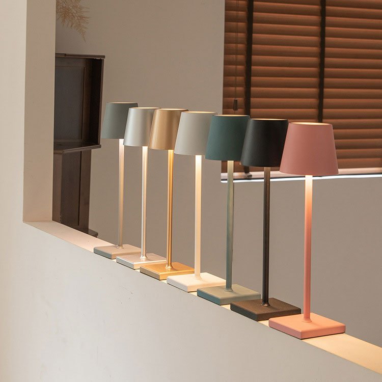 Rechargeable Aluminium Table Lamp with USB Charging and LED