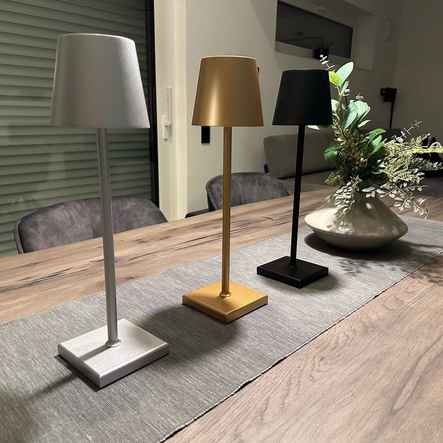 Rechargeable Aluminium Table Lamp with USB Charging and LED
