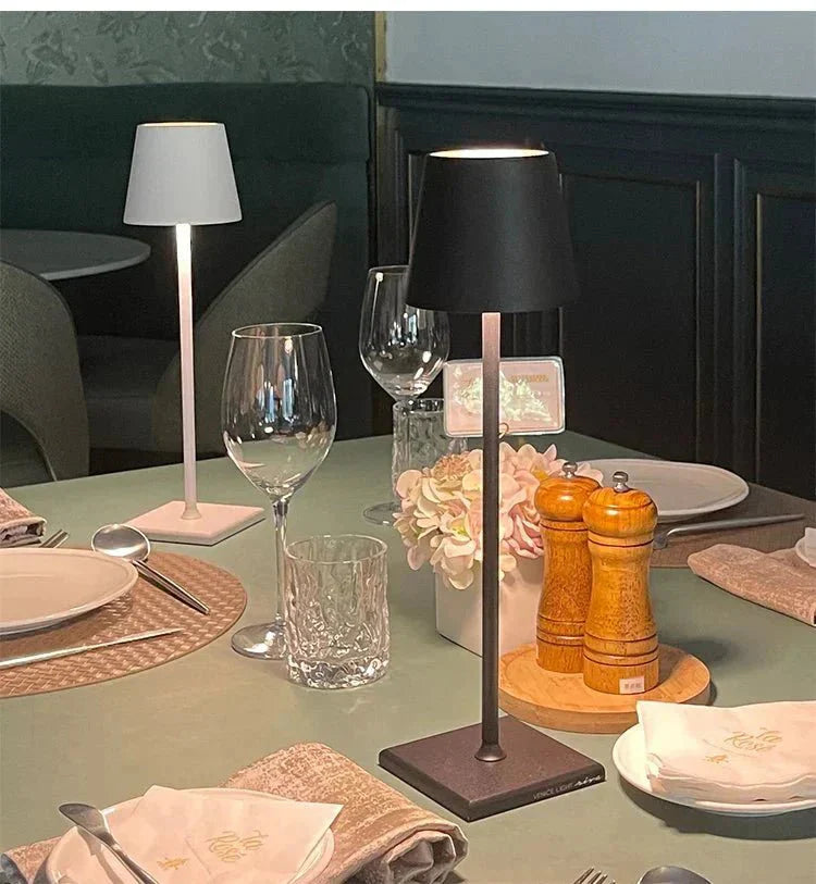 Rechargeable Aluminium Table Lamp with USB Charging and LED