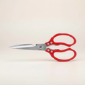 Red Kitchen Scissors with Stainless Steel Blade and Aluminium Grip