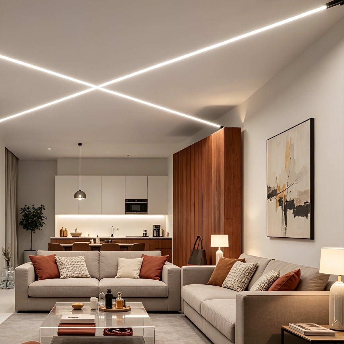 Rotatable Indoor LED Strip Light with Remote Dimming Control
