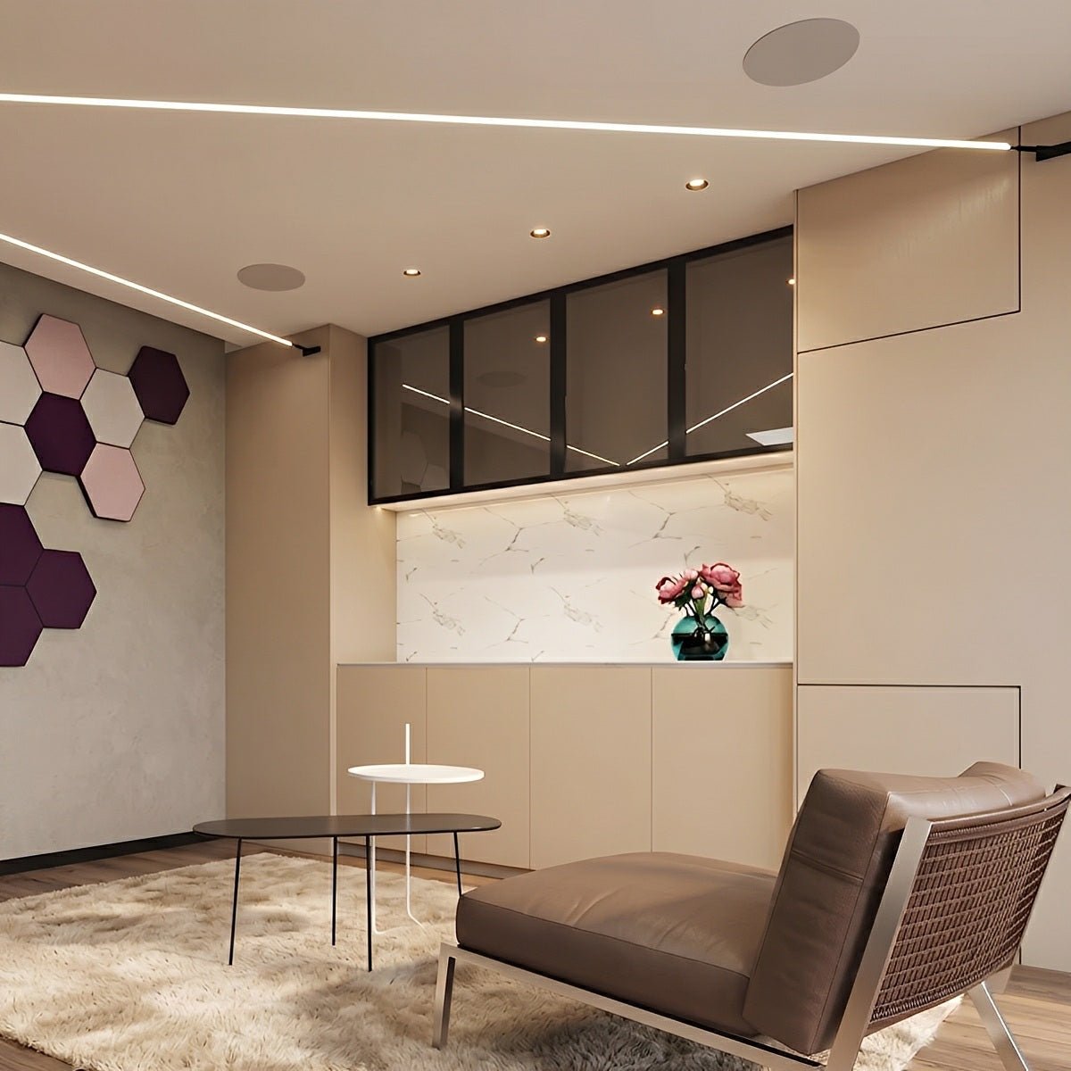 Rotatable Indoor LED Strip Light with Remote Dimming Control