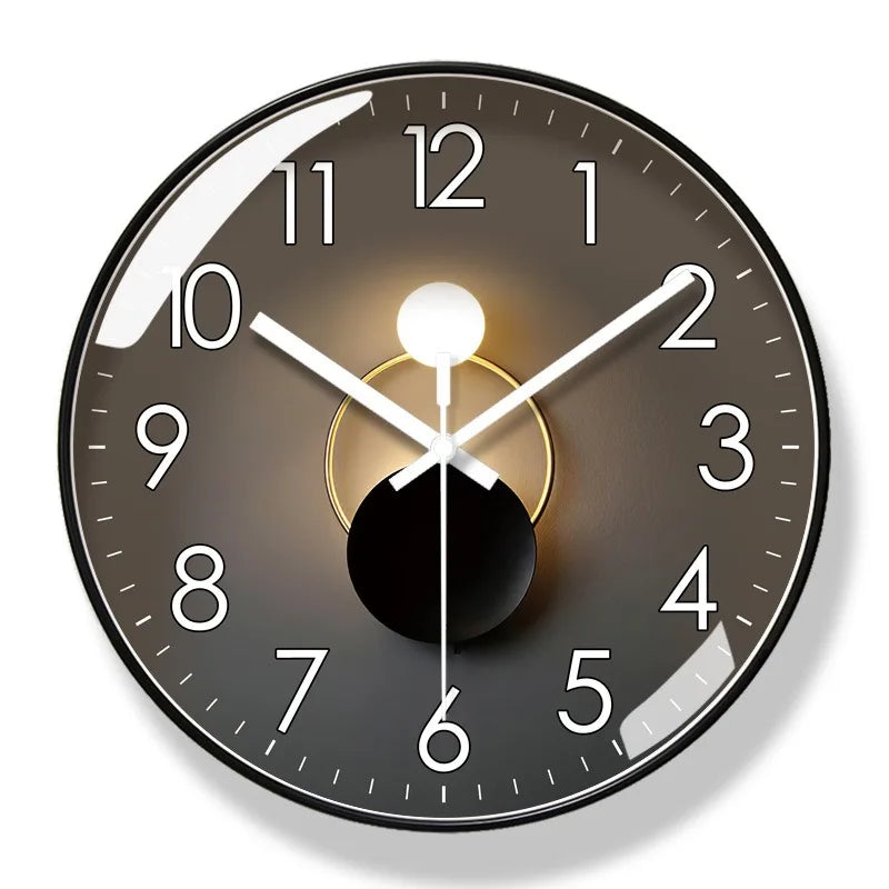 Round Acrylic Wall Clock with Quartz Mechanism and Size Options