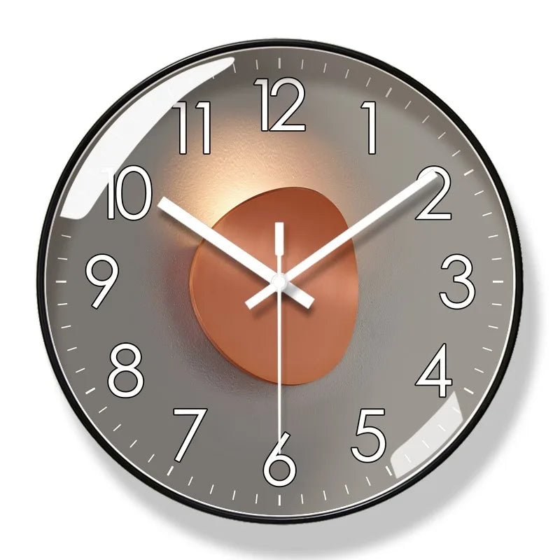 Round Acrylic Wall Clock with Quartz Mechanism and Size Options