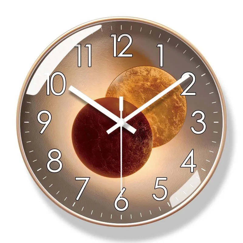 Round Acrylic Wall Clock with Quartz Mechanism and Size Options