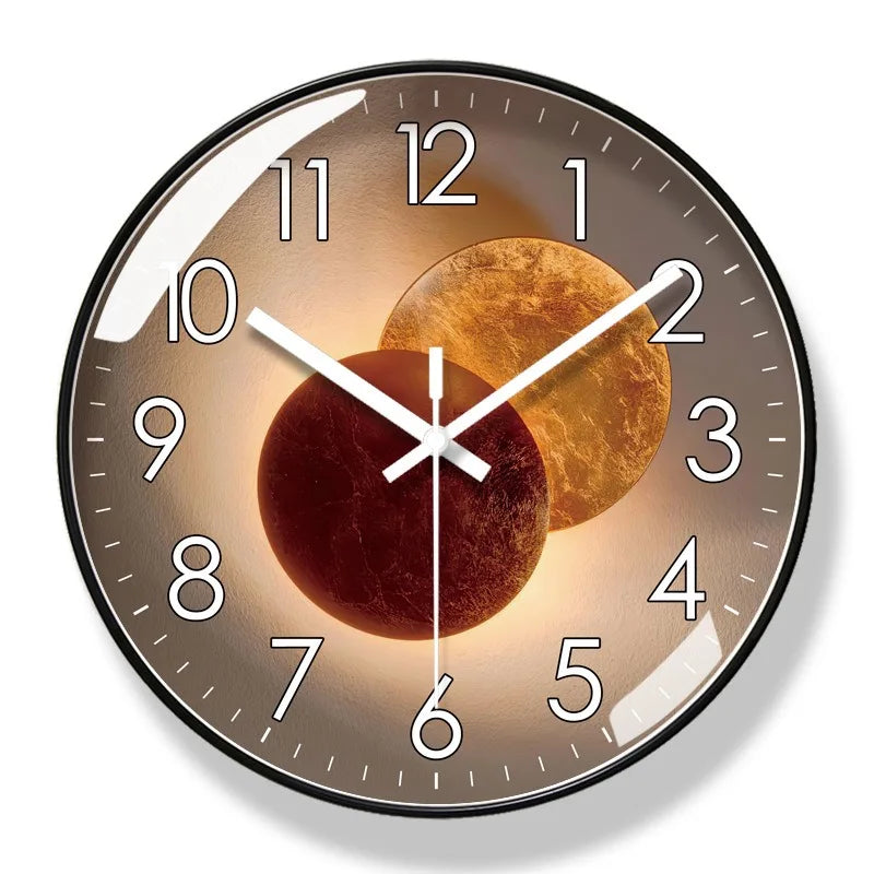 Round Acrylic Wall Clock with Quartz Mechanism and Size Options
