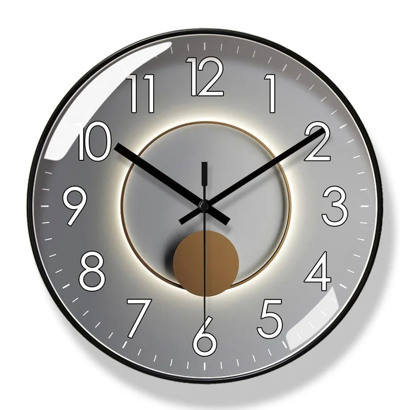Round Acrylic Wall Clock with Quartz Mechanism and Size Options
