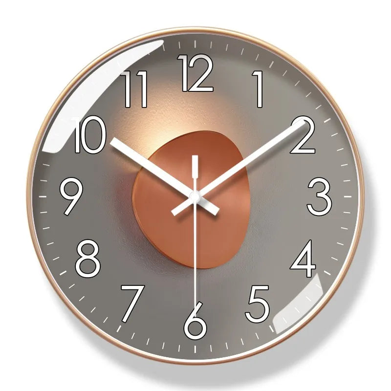 Round Acrylic Wall Clock with Quartz Mechanism and Size Options