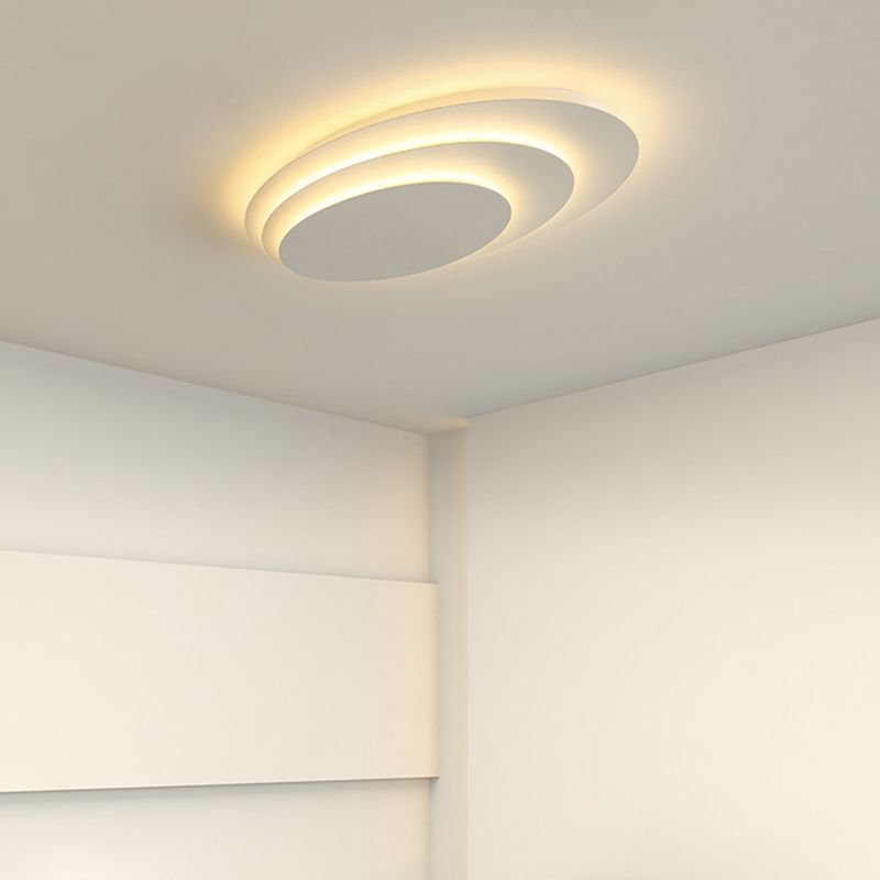 Round LED Ceiling Light with Metal Acrylic Design and Dimmer
