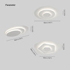 Round LED Ceiling Light with Metal Acrylic Design and Dimmer