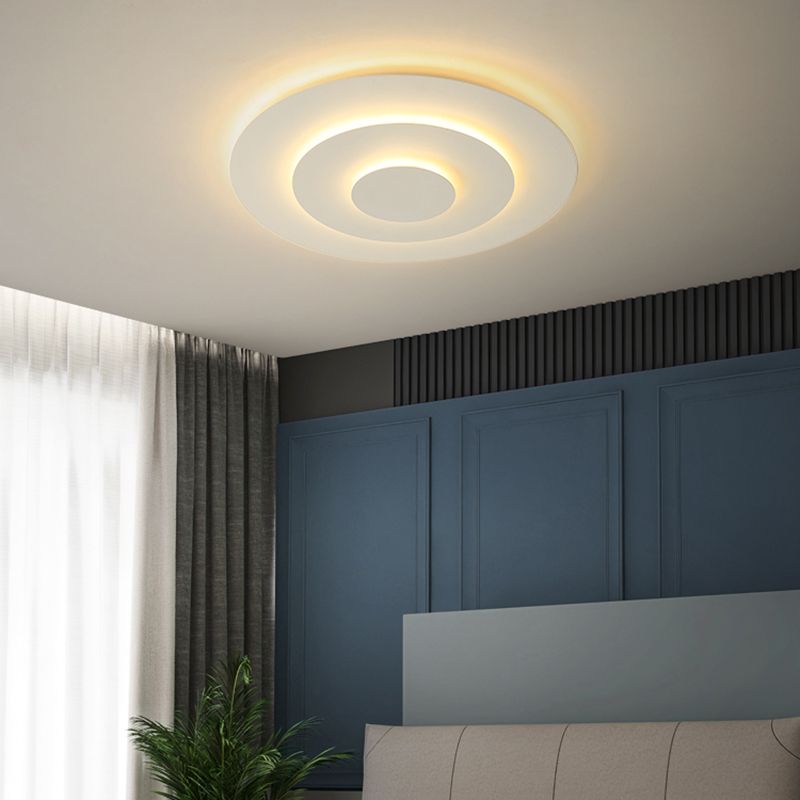 Round LED Ceiling Light with Metal Acrylic Design and Dimmer