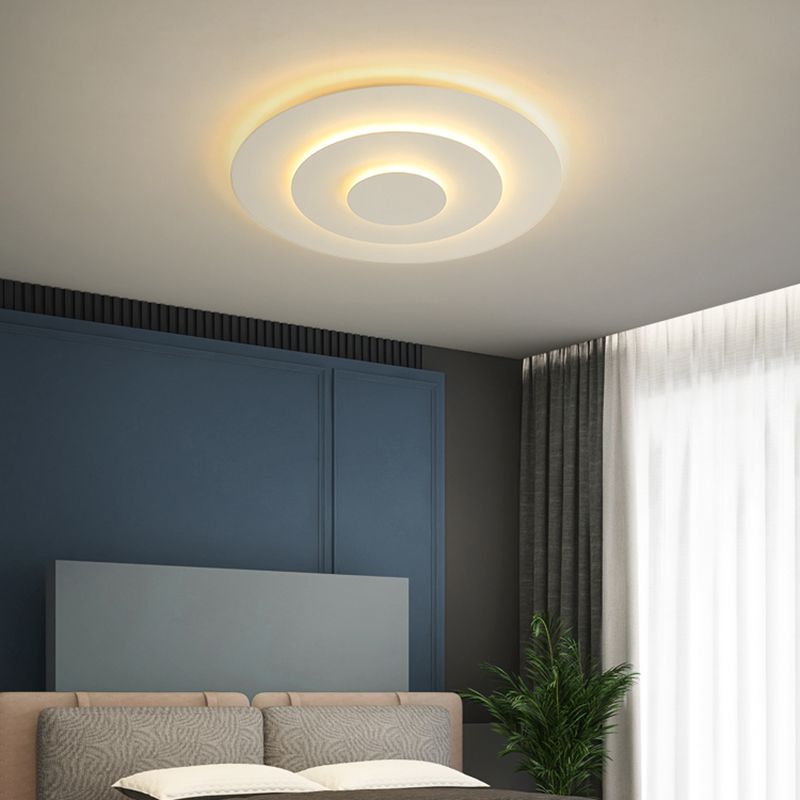 Round LED Ceiling Light with Metal Acrylic Design and Dimmer