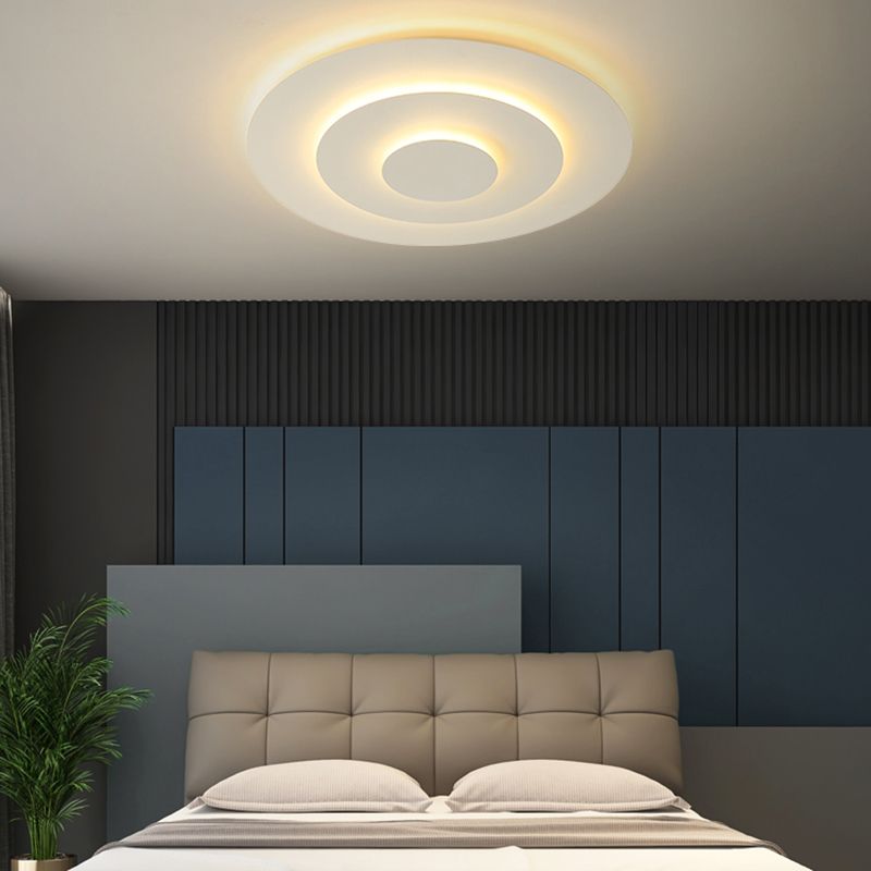 Round LED Ceiling Light with Metal Acrylic Design and Dimmer