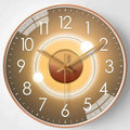 Plastic Glass Wall Clock 30 cm Non Ticking Mechanism