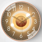Plastic Glass Wall Clock 30 cm Non Ticking Mechanism