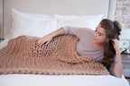 Chunky Knit Wool Throw Blanket Couch Bedding Interior Spaces