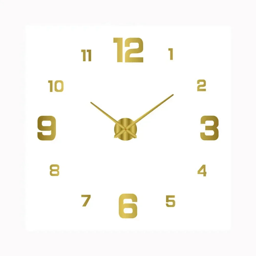 Plastic Glass Wall Clock 30 cm Non Ticking Mechanism
