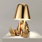 Sculptural Rechargeable Table Lamp with Tap Control Function