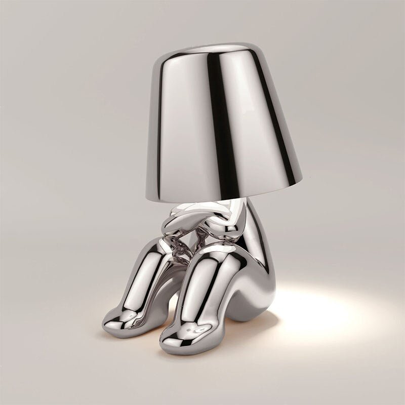 Sculptural Rechargeable Table Lamp with Tap Control Function