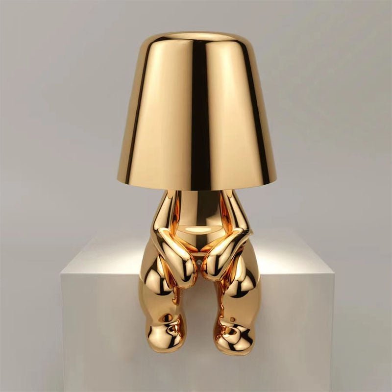 Sculptural Rechargeable Table Lamp with Tap Control Function